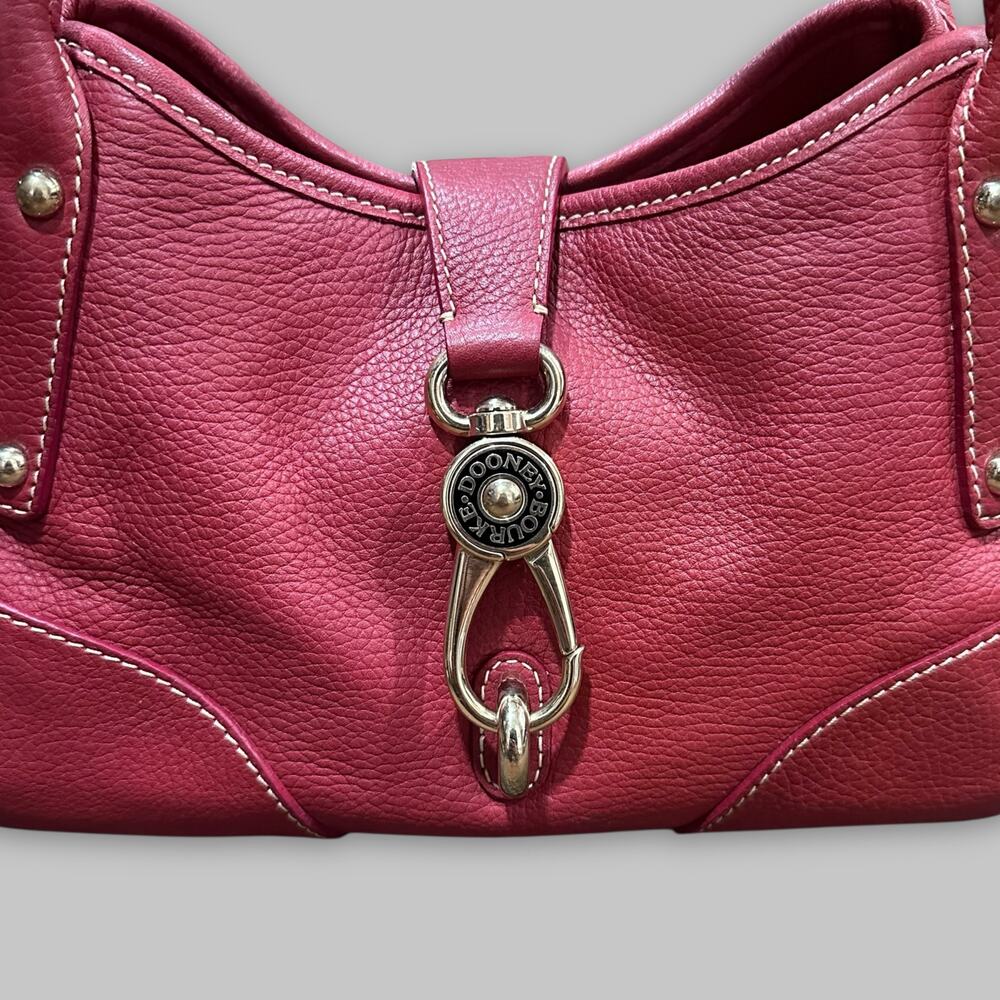 Vintage Dooney & Bourke Small Red Pebble Leather Shoulder Bag - Picture 5 of 8
